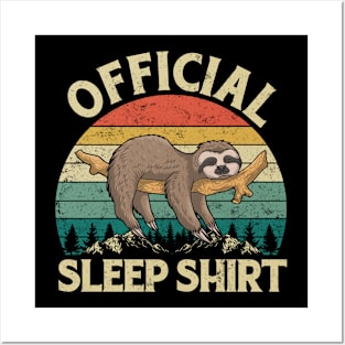 Official Sleep Shirt Sloth Lover Posters and Art